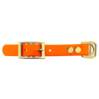 123Paracord Biothane adapter 19MM Orange/Messing