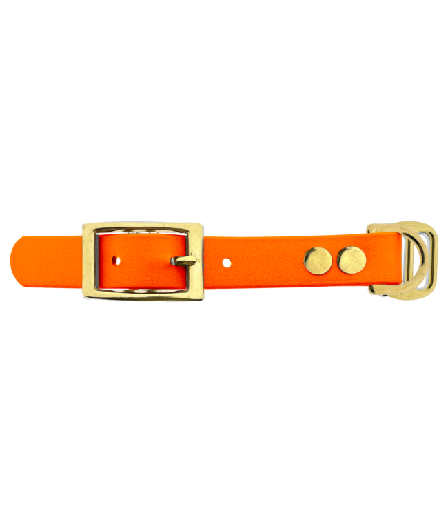 Biothane adapter 19MM Orange/Messing