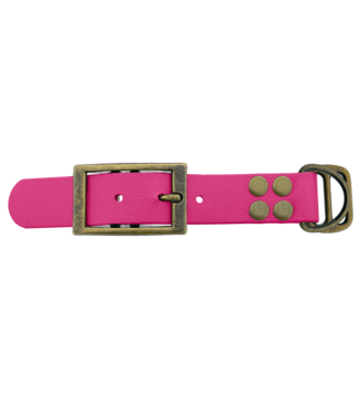 123Paracord Biothane adapter 25MM Passion pink/Antikes bronze