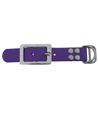 123Paracord Biothane adapter 25mm Violet/Edelstahl