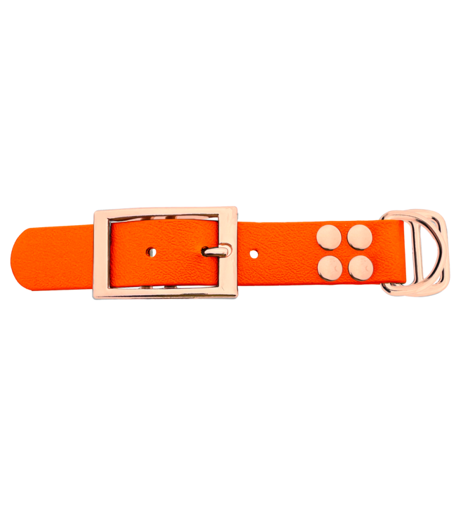 Biothane adapter 25MM Orange/Rosegold
