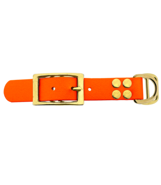 123Paracord Biothane adapter 25MM Orange/Messing