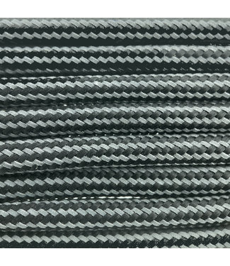 123Paracord Paracord 550 typ III Ultra reflective & Schwarz Stripes