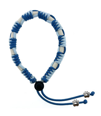 123Paracord DIY Anti-Zecken-Halsband Capri Blau/Pastel Sky Blue