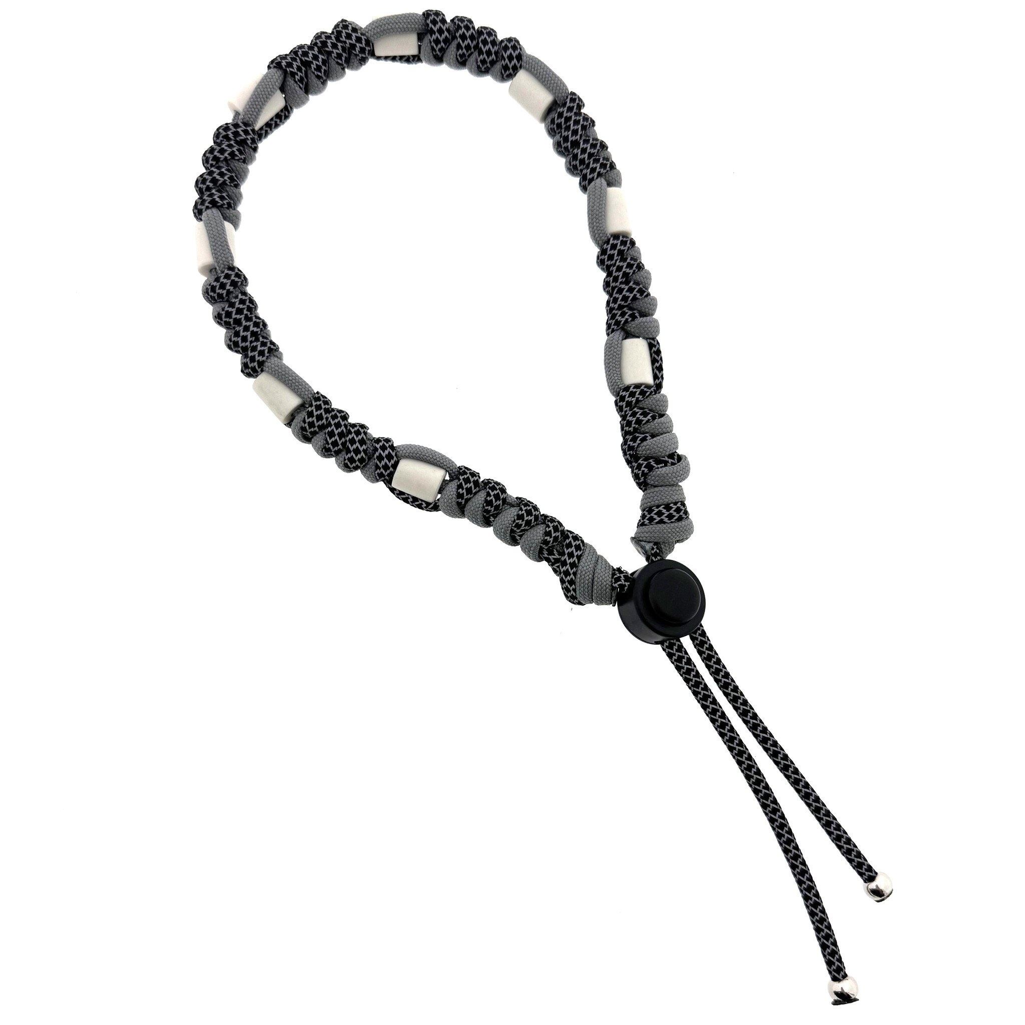 DIY Anti-Zecken-Halsband Ultra reflective & Schwartz Diamond/Silber -  123Paracord