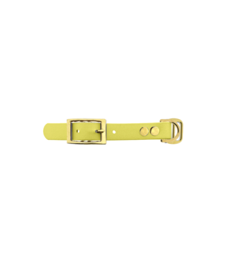123Paracord Biothane adapter 19MM Pastellgelb/Messing