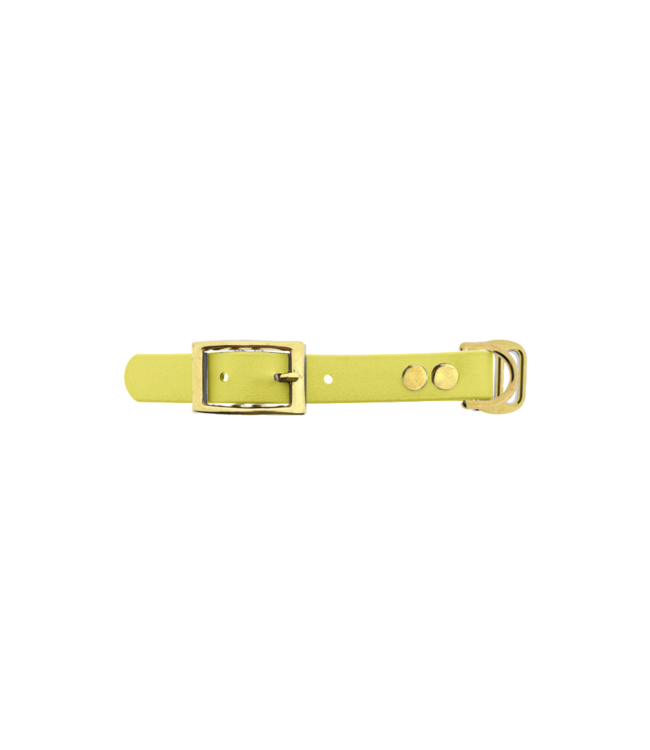 Biothane adapter 19MM Pastellgelb/Messing
