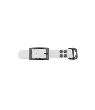 123Paracord Biothane adapter 25mm Weiss/Grau