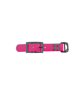 123Paracord Biothane adapter 25mm Passion Rosa/Grau