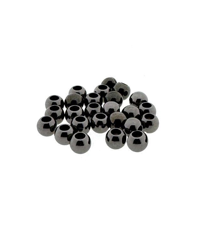 Paracord Spacer 8X6MM Gunmetal Schwarz 25 Stück