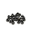 Paracord Spacer 8X6MM Gunmetal Schwarz 25 Stück
