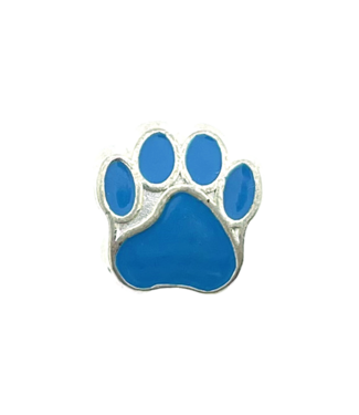 123Paracord Perle metall hund Pfote blau