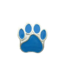 Paracord perle metall hund Pfote blau