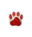 perle metall hund Pfote rot