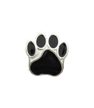 123Paracord Perle metall hund Pfote schwarz