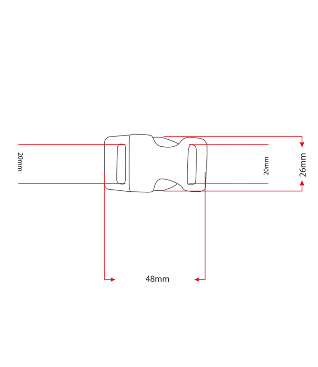 Alu-Max 20MM (3/4") buckle Chrome Schnalle