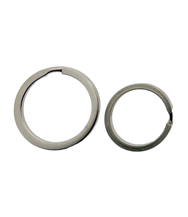 Schlüsselanhänger Ringe 20MM flaches Silber