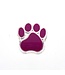 Paracord perle metall hund Pfote Plum