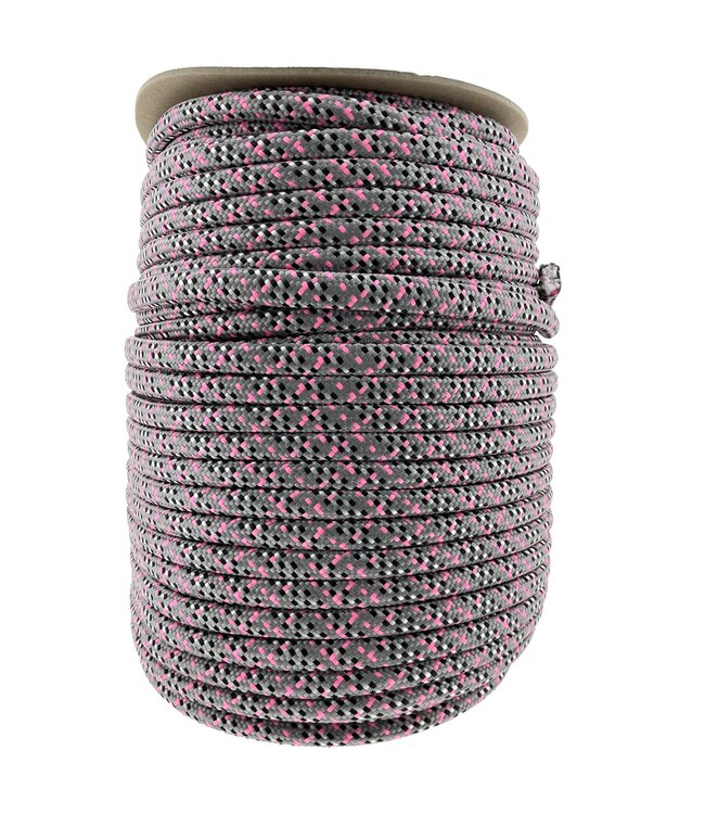 10MM PPM Seil Tartan Fuchsia & Charcoal Grau