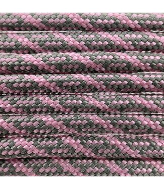 123Paracord Paracord 550 typ III Charcoal Grau / Rosa lavender Helix DNA