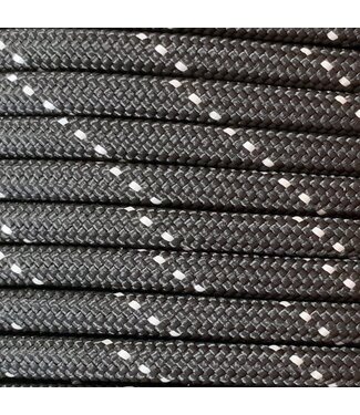 123Paracord 6MM PPM Seil Schwarz reflektierend