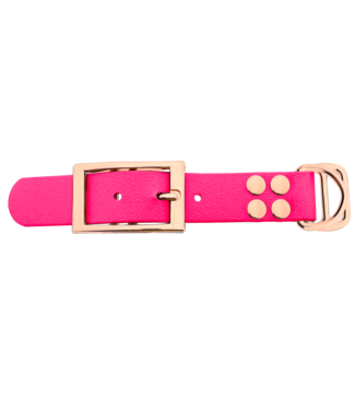 123Paracord Biothane adapter 25MM Neon Rosa/Rosegold
