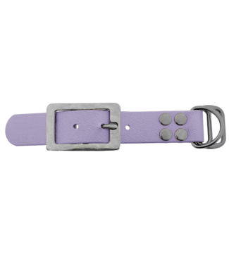 123Paracord Biothane adapter 25MM Pastel Lila/Edelstahl