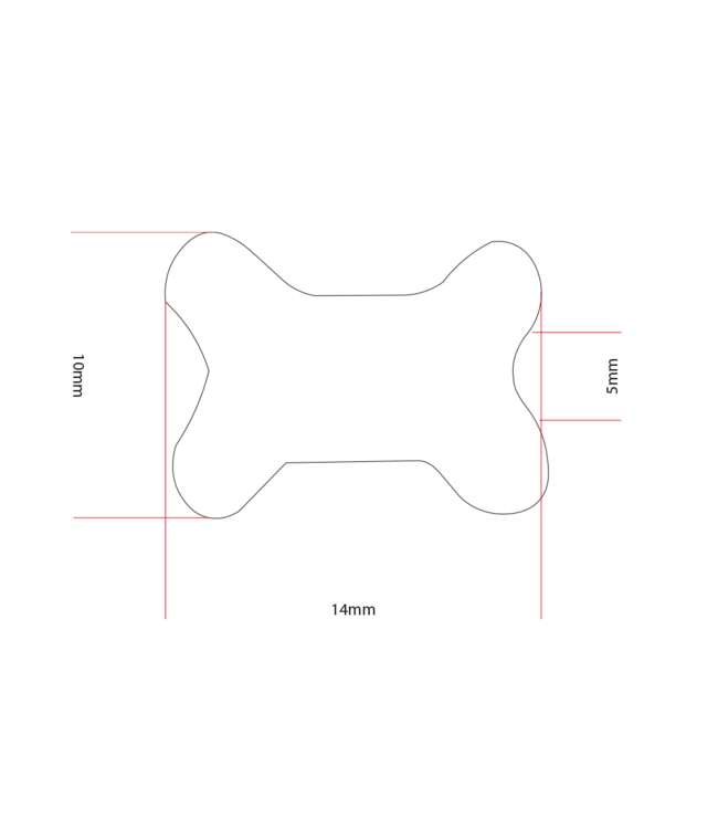 perle Hundeknochen Blackline