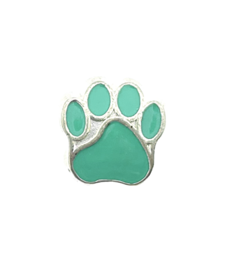 123Paracord Perle metall hund pfote Mint