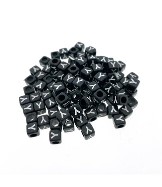 123Paracord Paracord Alphabet Perlen Schwarz Y