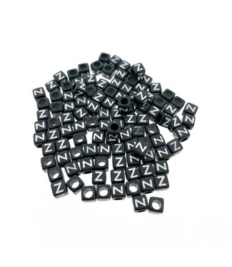 123Paracord Paracord Alphabet Perlen Schwarz Z