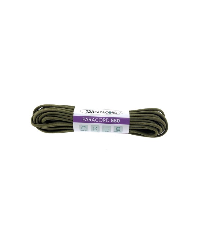 Paracord 550 type III Moss - 10 mtr