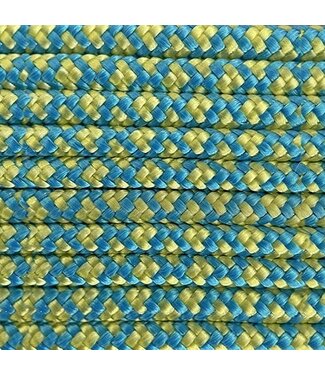 123Paracord Paracord 425 typ II Dunkel Cyan / Banana Gelb Diamond