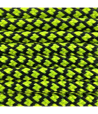 123Paracord Paracord 550 typ III Schwarz & Ultra Neon Gelb Diamond