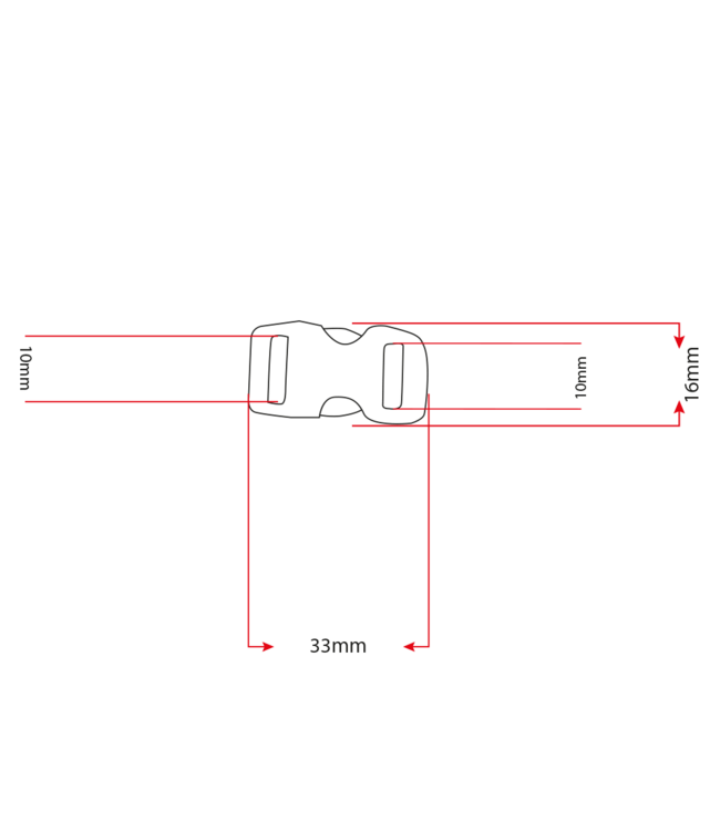 Alu-Max 10MM (3/8") buckle Chrome Schnalle
