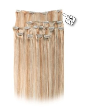 RedFox Clip-in Extensions - Straight - #613/27  Light Blonde/ Dark Blonde