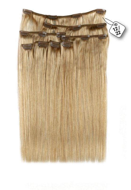 RedFox Clip-in Extensions - Straight - #12/22 Ash Blonde/ Hollywood Blonde