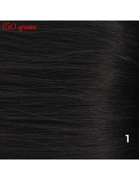 RedFox Clip-in Extensions 45cm - Extra Volume - 150 gram #1 Jetblack