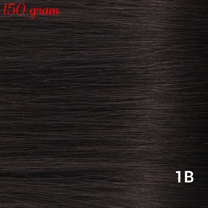 RedFox Clip-In Verlängerungen 45cm - Extra Volumen - 150 Gramm #1B Natural Black