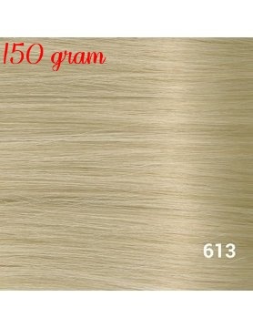 RedFox Clip-In Verlängerungen 45cm - Extra Volumen - 150 Gramm #613 Light Blonde