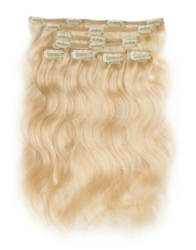 RedFox Clip-in Extensions - Body Wave - #613, Light Blonde