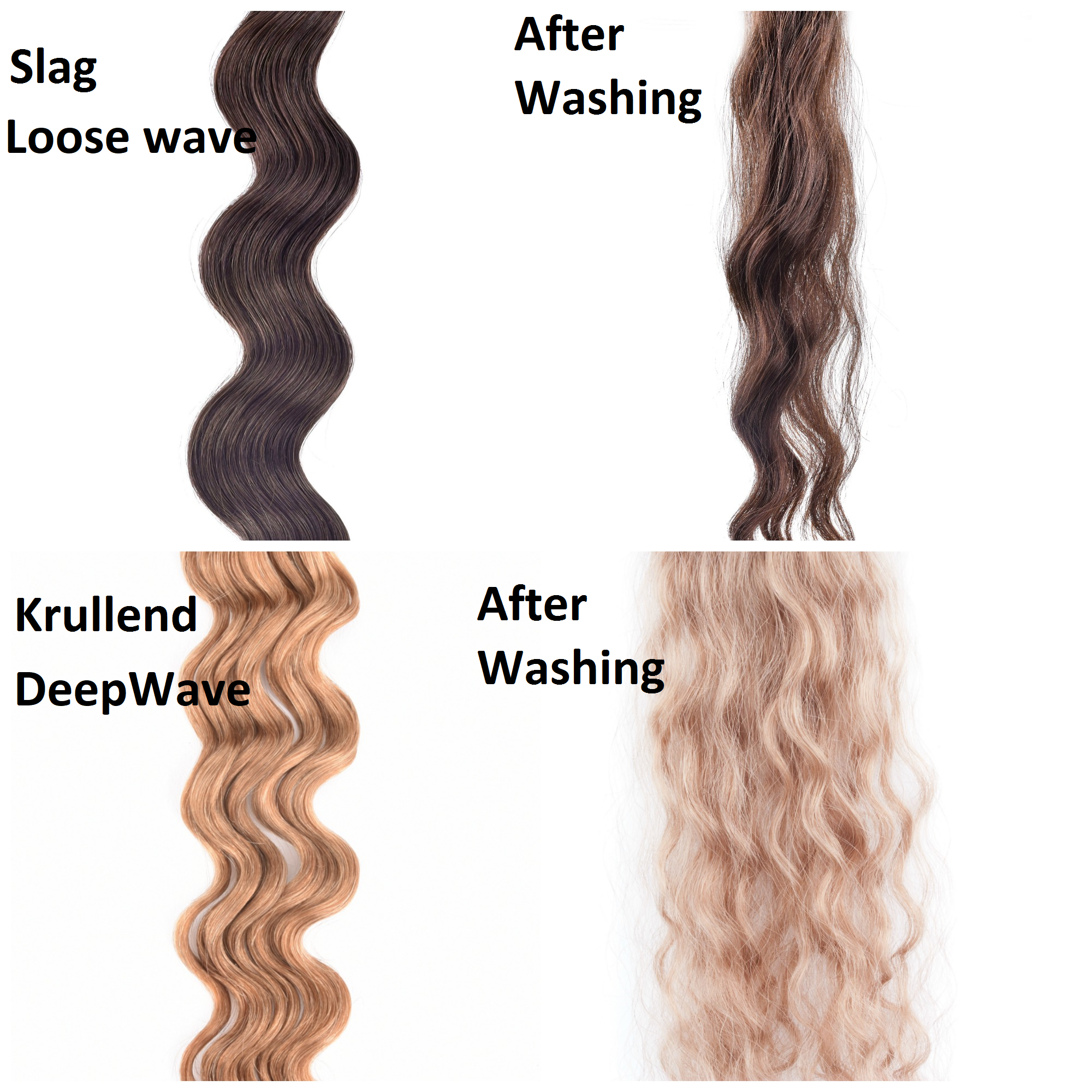 SilverFox Wax Extensions Deep Wave 55cm  #6 Light Chestnut Brown