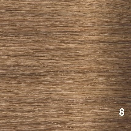 SilverFox Microring Extensions -  Loose Wave-  #8 Cinnamon - 55 cm