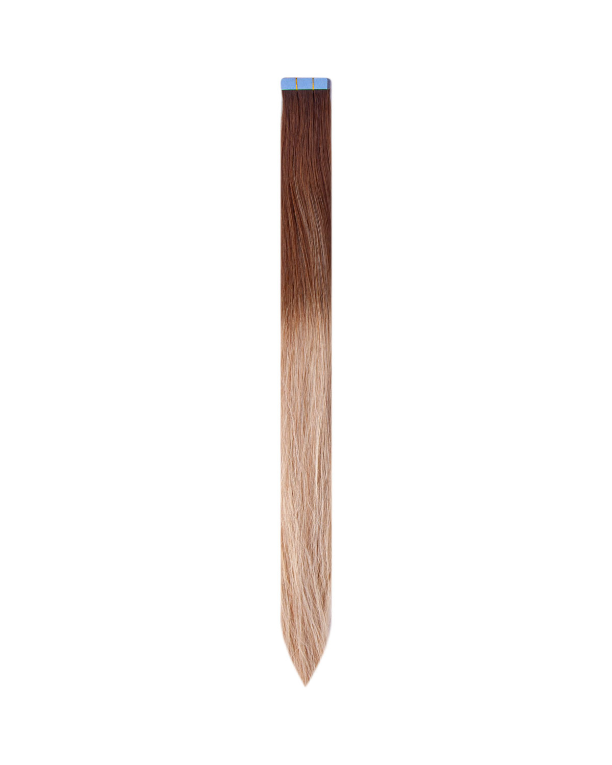 SilverFox Tape Extensions Straight - #T3/116  Ombre Chocolate Brown/ Ash Light Blond - 50 cm