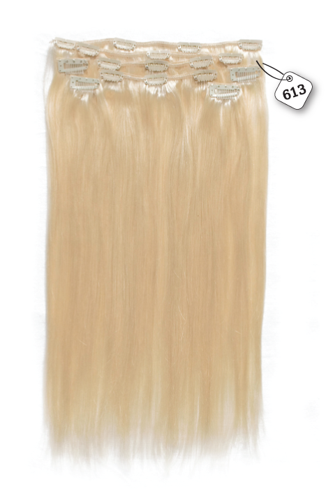 RedFox Clip-in Extensions - Straight - #613 Light Blonde