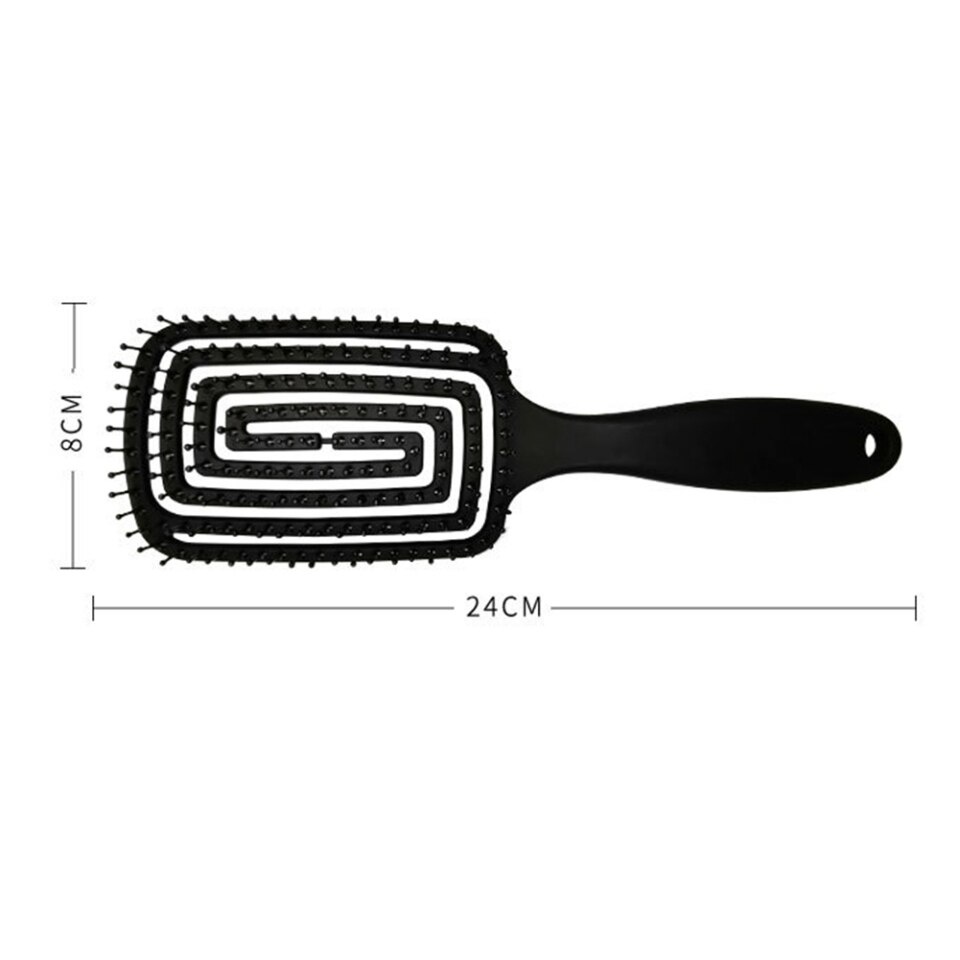 HAntiklit Haarborstel-Zwart /Large Curved Comb / Brush Scalp