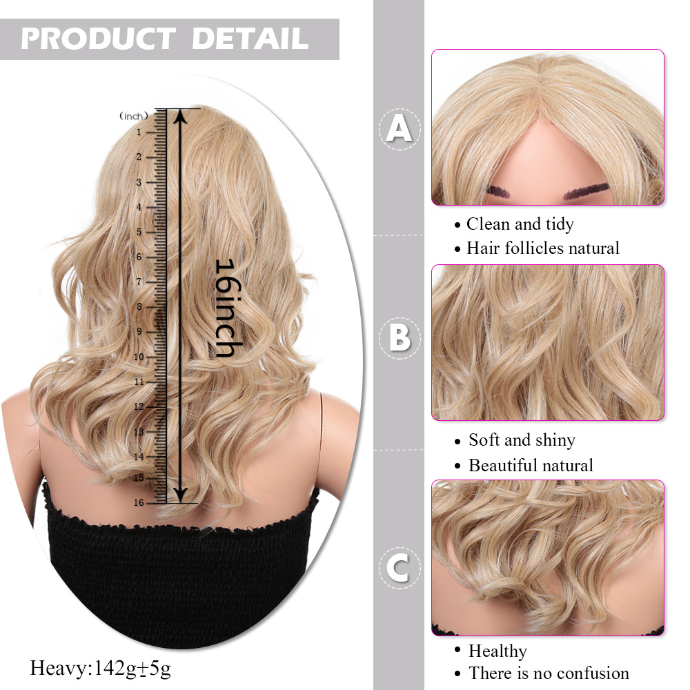 Synthetic fiber lace wig- Alice 18 INCH