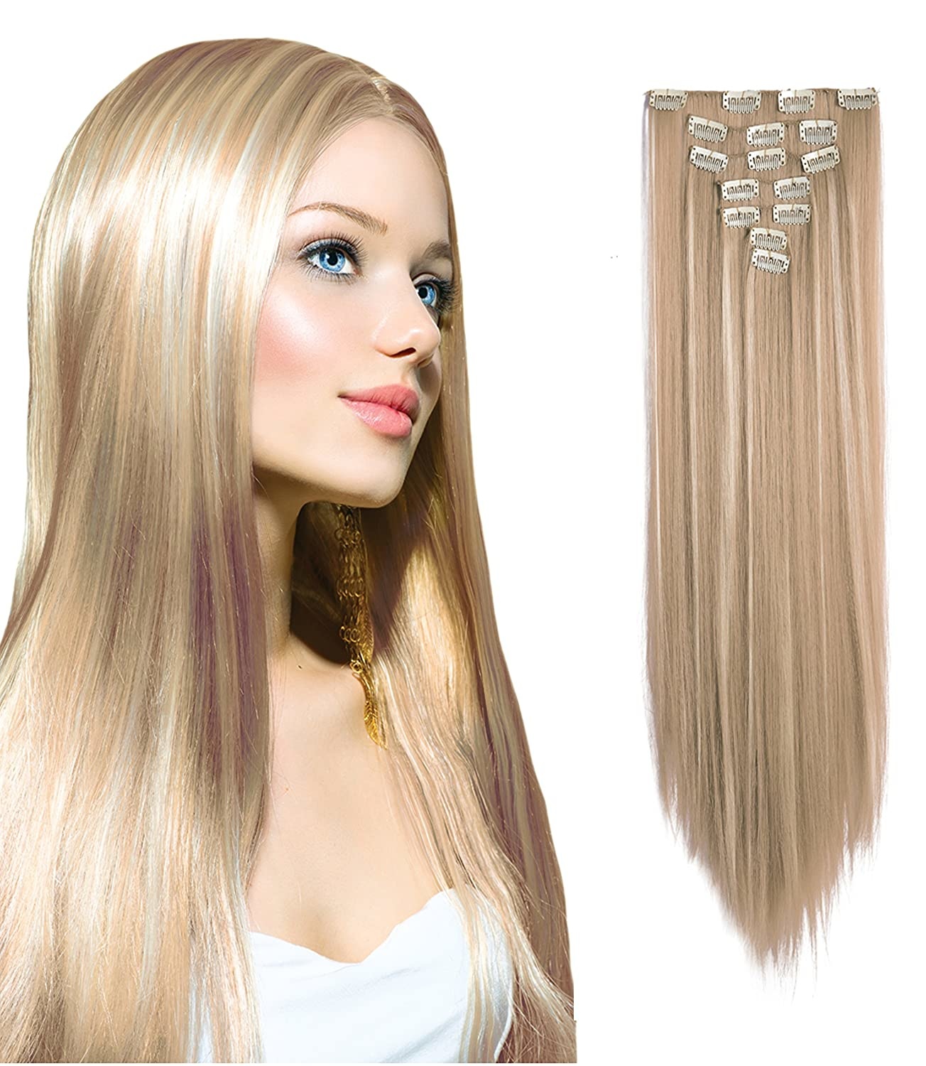 Synthetic Fiber Clip in Extensions- Straight (777)