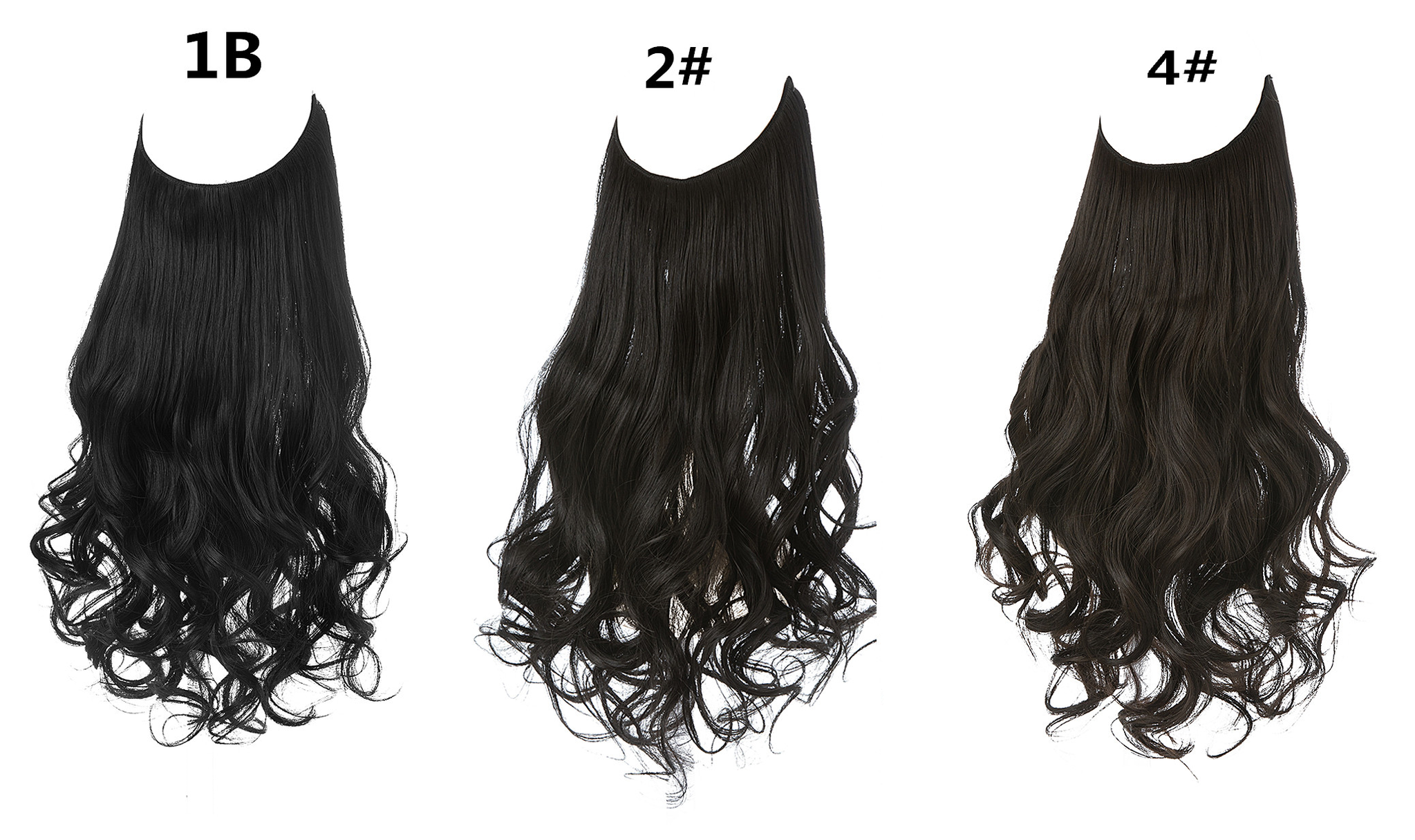 Synthetic Fiber Clip in Extensions Single/ EZ-Wire- BodyWave (M01)