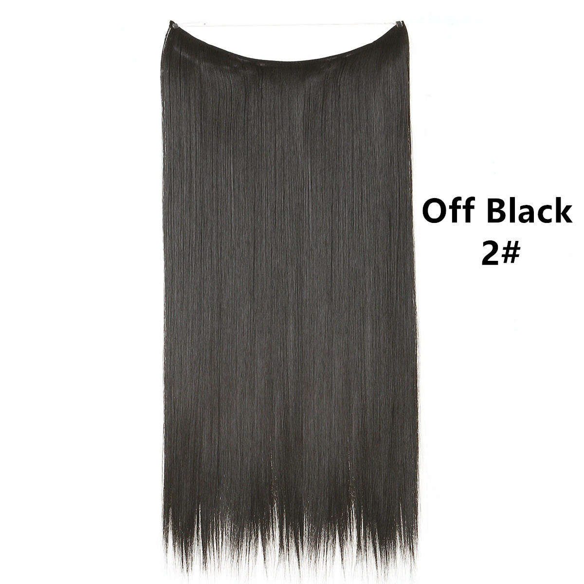 Synthetic Fiber Clip in Extensions Single/  EZ-Wire- Straight (M02)